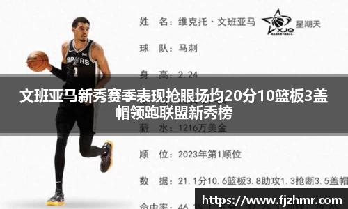 文班亚马新秀赛季表现抢眼场均20分10篮板3盖帽领跑联盟新秀榜